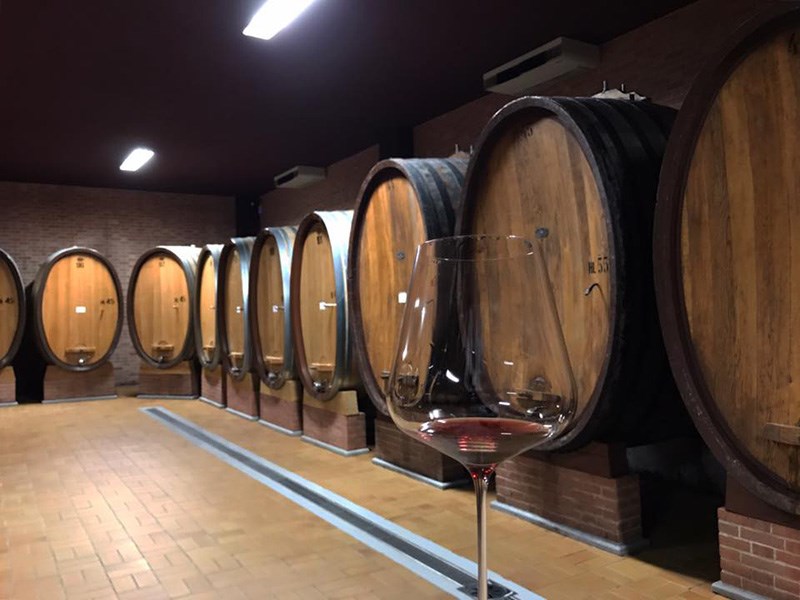 Degustazione di vini nella cantina di Giacomo Conterno